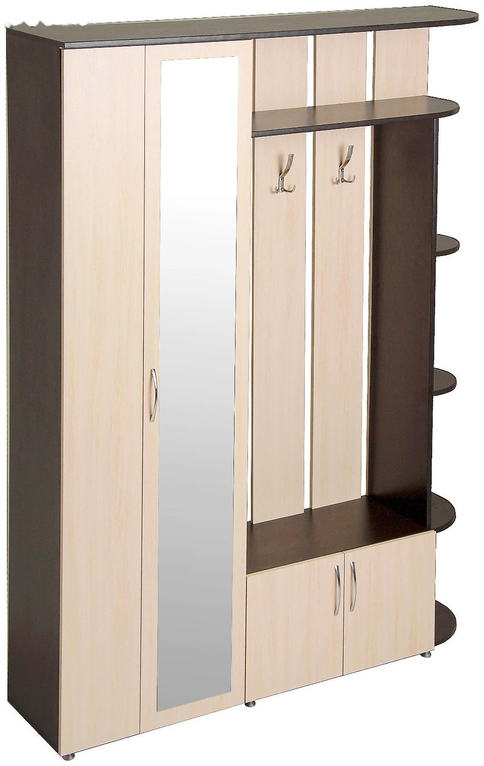 Прихожая Ксения -1 левая, 2150х1500х385, Венге/Дуб молочный