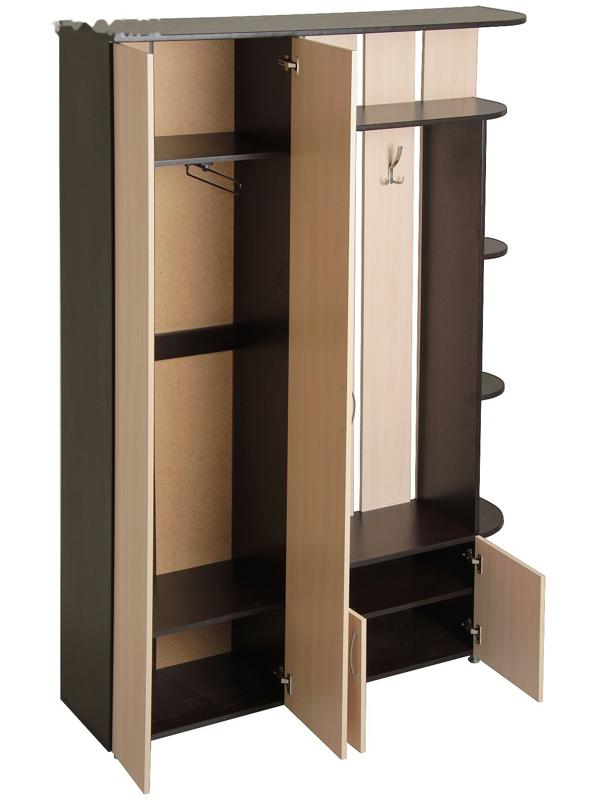 Прихожая Ксения -1 левая, 2150х1500х385, Венге/Дуб молочный