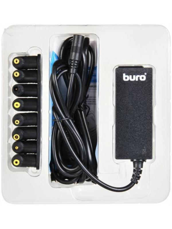 Адаптер питания Buro BUM-0036S40, автоматический, 40Вт, 9.5В-20В, 8-переходников,