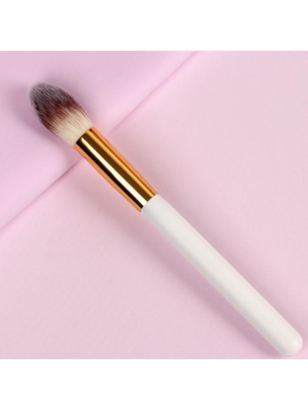 Кисть для макияжа «White», 18 см, цвет белый
