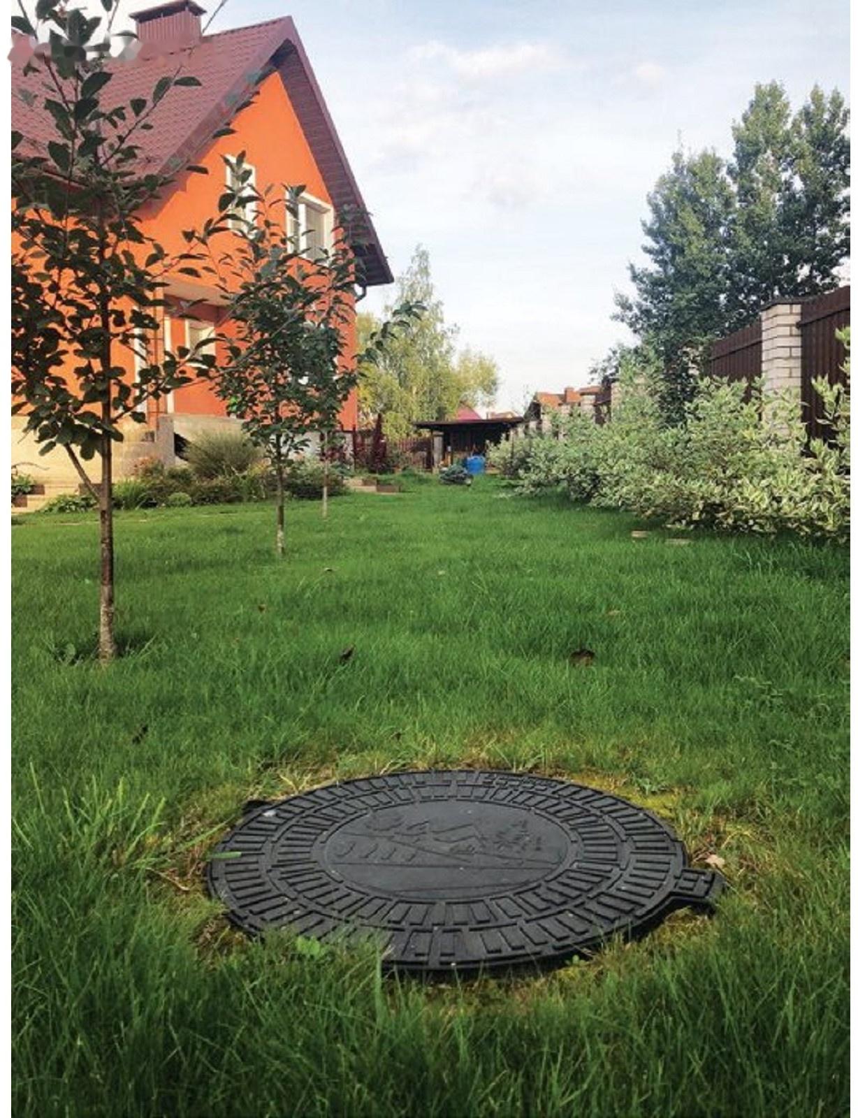 Люк «Лого», d = 80 см, пластик, серый