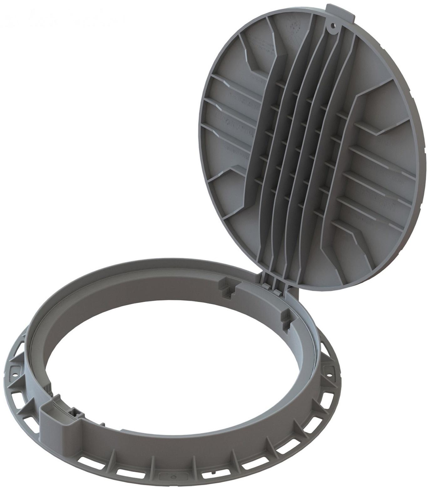 Люк «Лого», d = 80 см, пластик, серый