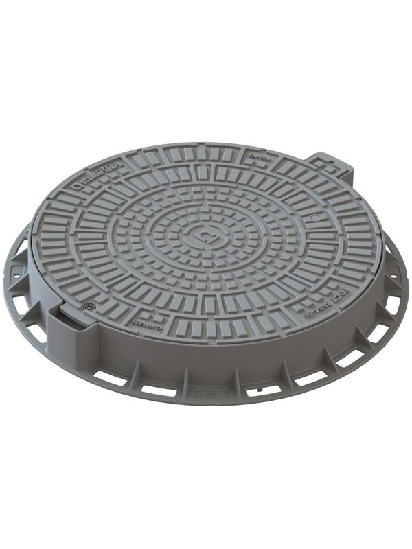 Люк «Лого», d = 80 см, пластик, серый