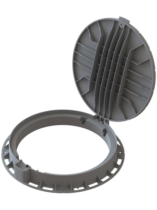 Люк «Лого», d = 80 см, пластик, серый