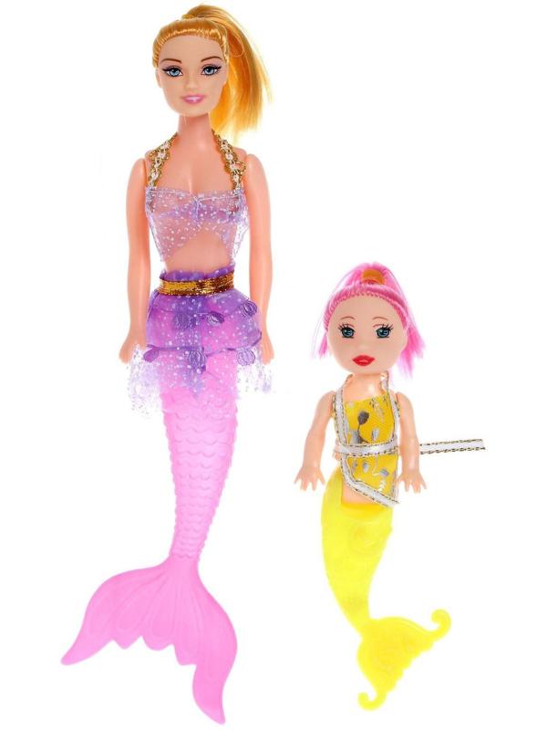 Русалочка «Амура» с малышкой, с аксессуарами, цвета МИКС, в пакете