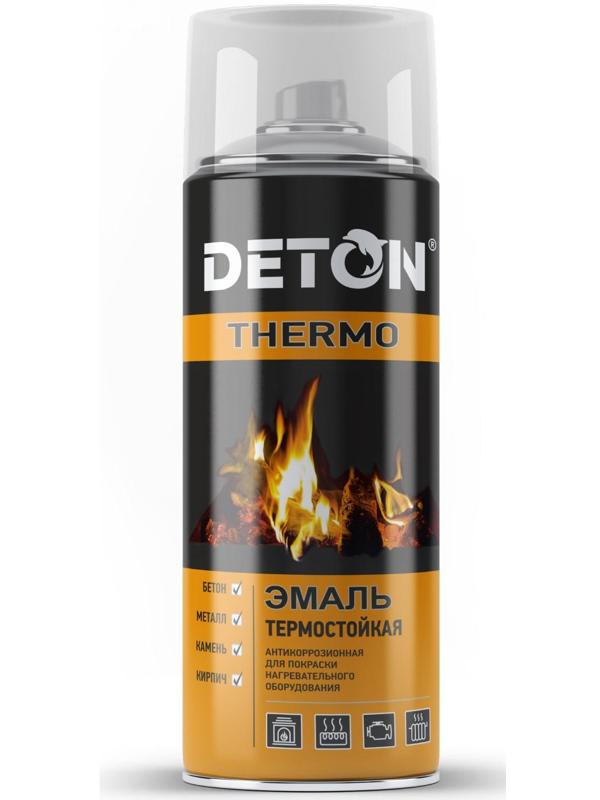 Эмаль термостойкая DETON THERMO 750С  черная аэрозоль 520мл