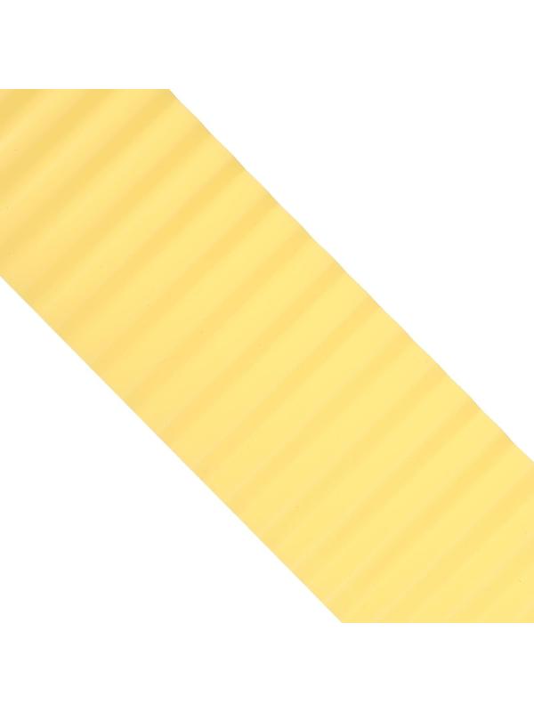 Лента бордюрная, 0.1 × 9 м, толщина 0.6 мм, пластиковая, гофра, жёлтая