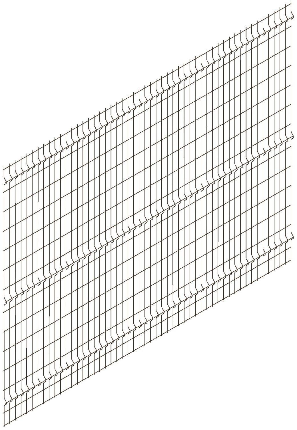 Панельное ограждение, 2.7 × 1.94 м, ячейка 55 × 235 мм, d - 3 мм, цвет шоколад, «ПРЕГРАДА»