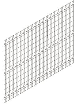 Панельное ограждение, 2.7 × 1.94 м, ячейка 55 × 235 мм, d - 3 мм, цвет шоколад, «ПРЕГРАДА»