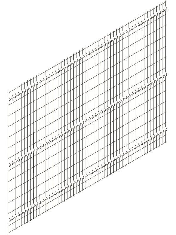 Панельное ограждение, 2.7 × 1.94 м, ячейка 55 × 235 мм, d - 3 мм, цвет шоколад, «ПРЕГРАДА»