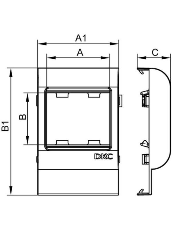Рамка установочная DKC PDA-45N, 100 мм, под 45х45 мм, для Mosaic, 00514