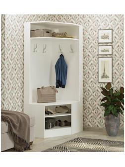 Прихожая угловая Соло, 850х650х1800,  Белый