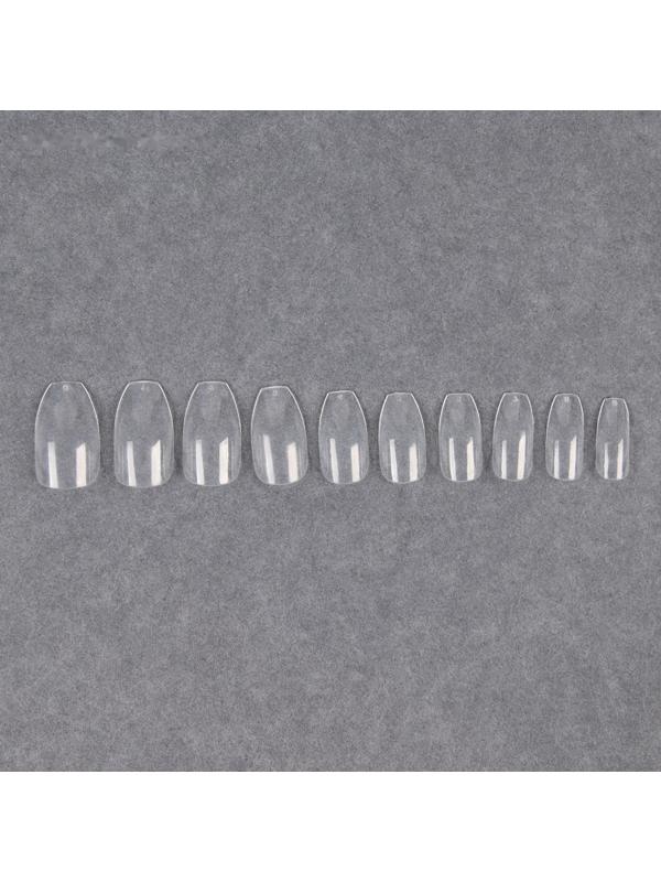 Типсы для наращивания ногтей, 100 шт, форма А, полное покрытие, цвет прозрачный