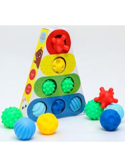 Подарочный набор сенсорных развивающих мячиков «Пирамидка», 7 шт.