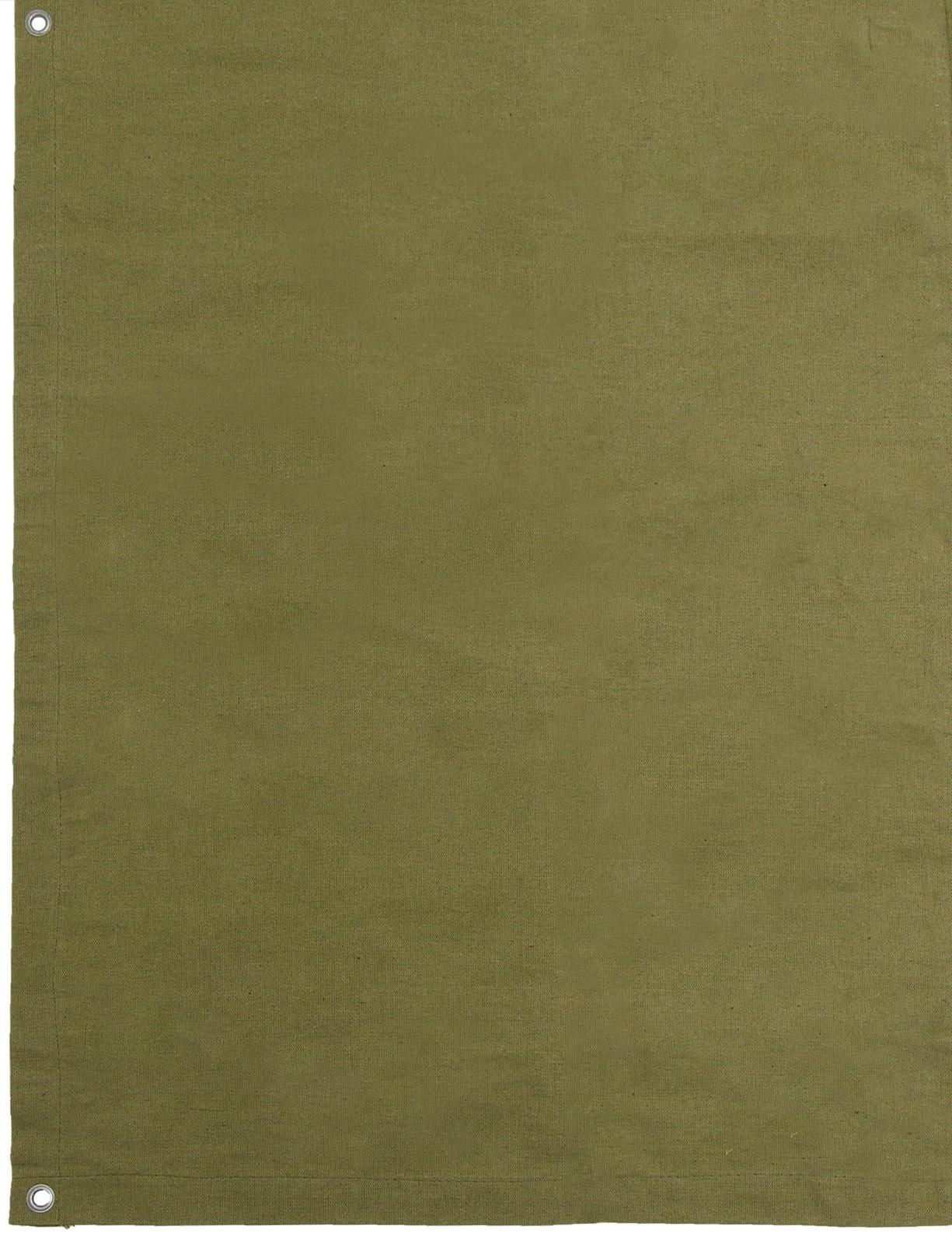 Брезент огнеупорный, 4 × 2 м, плотность 400 г/м², люверсы шаг 1 м, зелёный