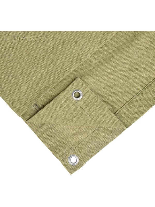 Брезент огнеупорный, 4 × 2 м, плотность 400 г/м², люверсы шаг 1 м, зелёный