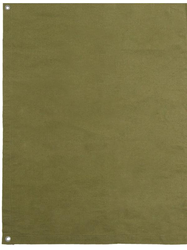 Брезент огнеупорный, 4 × 2 м, плотность 400 г/м², люверсы шаг 1 м, зелёный