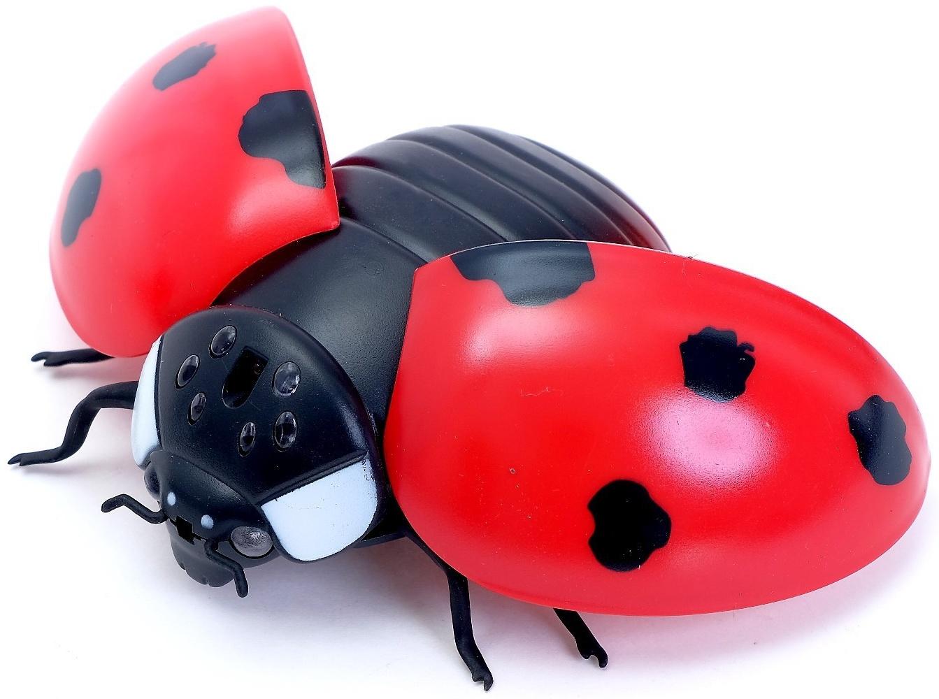 Животное радиоуправляемое «Божья коровка», работает от батареек, свет, в пакете