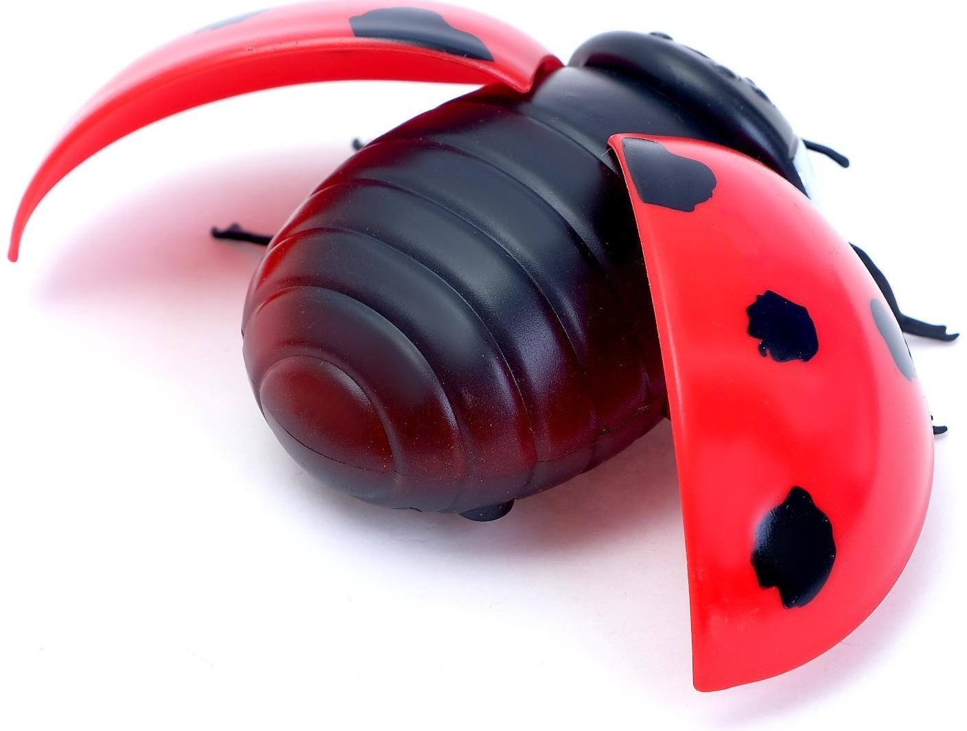 Животное радиоуправляемое «Божья коровка», работает от батареек, свет, в пакете