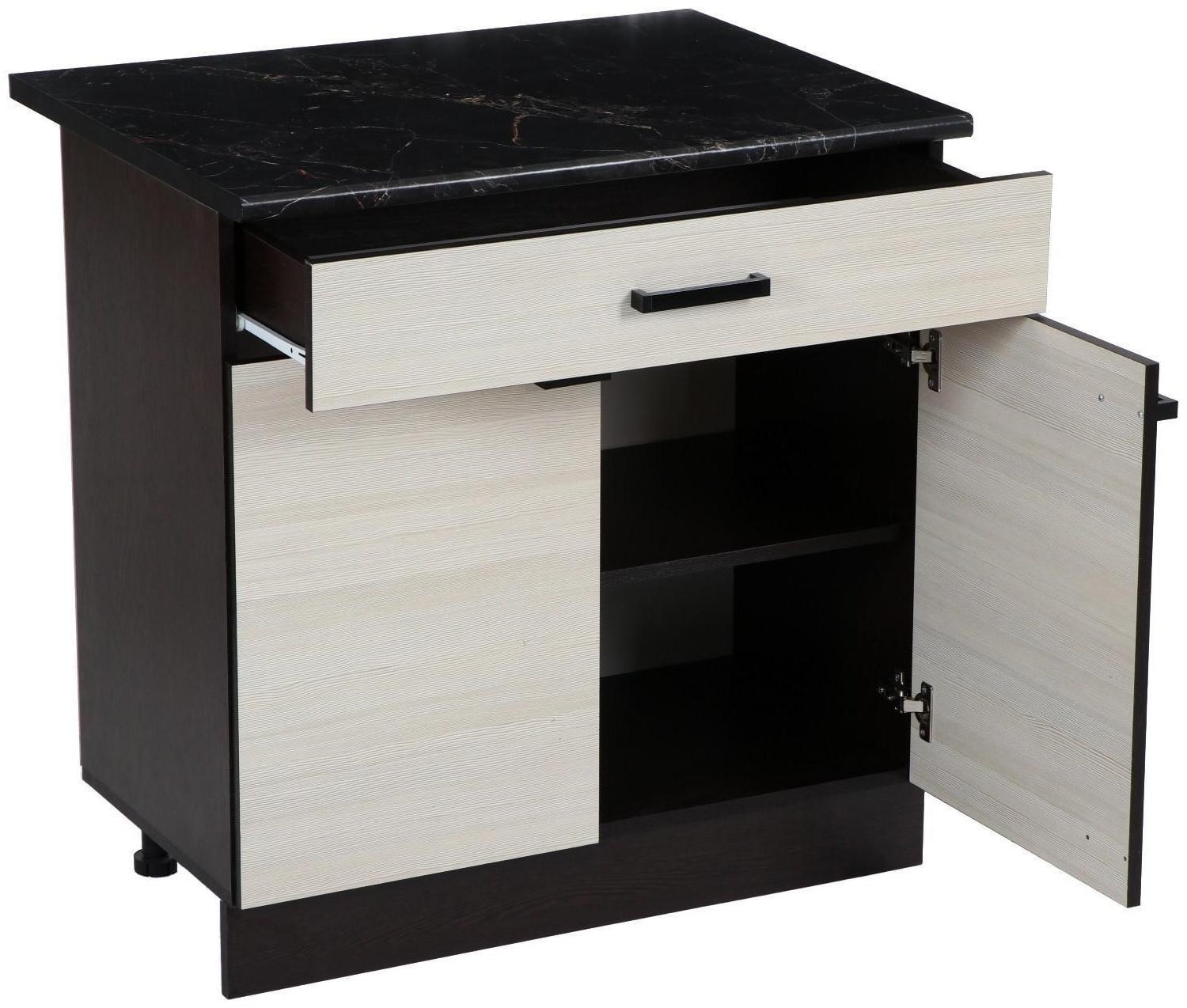 Шкаф напольный Н600-1Я, Мальва, 600х840х450, Венге-Лоредо