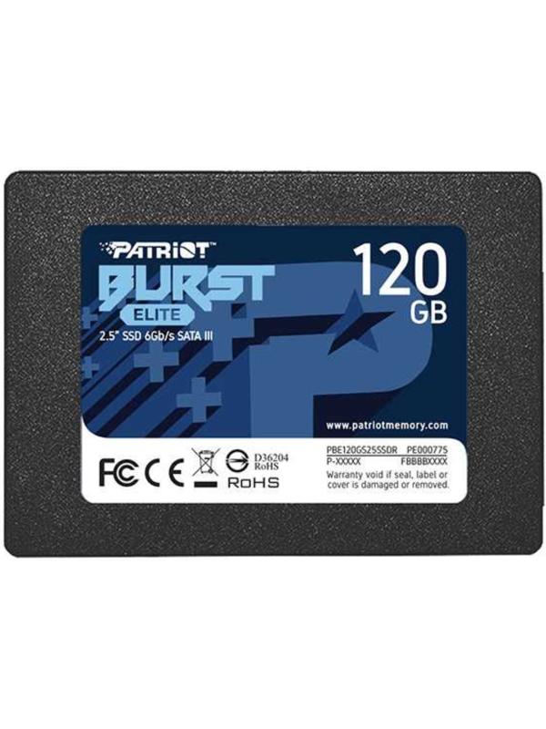 Накопитель SSD Patriot PBE120GS25SSDR, 120 Гб, SATA III, 2.5