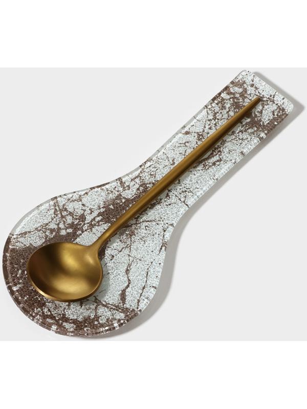 Подставка под ложку Magistro «Мрамор», 24×11×1 см, цвет белый