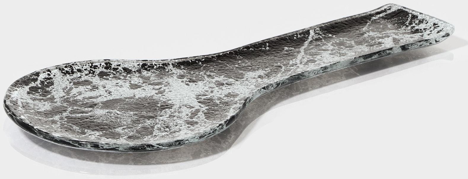 Подставка под ложку Magistro «Мрамор», 24×11×1 см, цвет чёрный