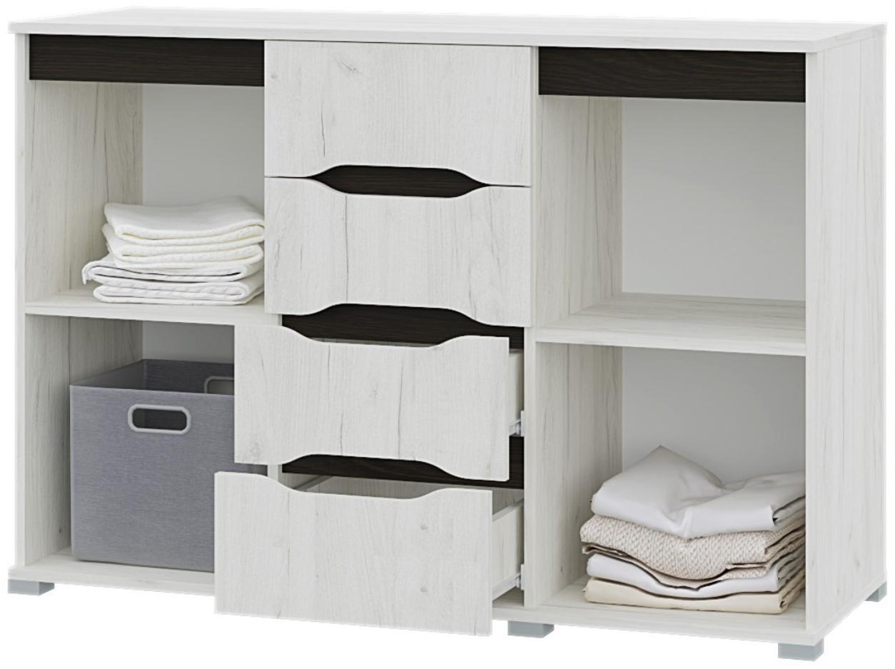 Комод Вега 1200, 1200х828х430, Крафт белый/Венге