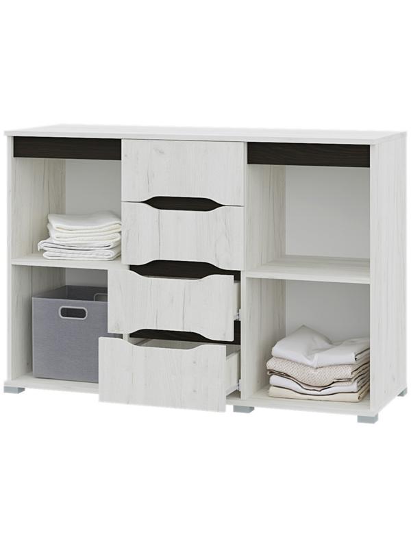 Комод Вега 1200, 1200х828х430, Крафт белый/Венге