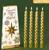Новогодние свечи витые «Счастливого нового года и рождества», без аромата, набор 4 шт, высота 15 см