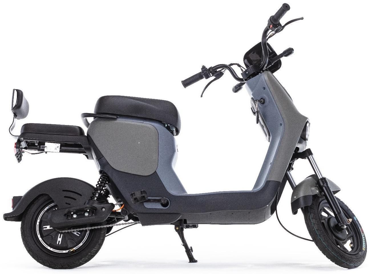 Электроскутер E-NOT PRO 4812, черный-зеленый-серый