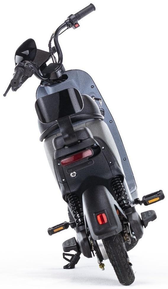 Электроскутер E-NOT PRO 4812, черный-зеленый-серый