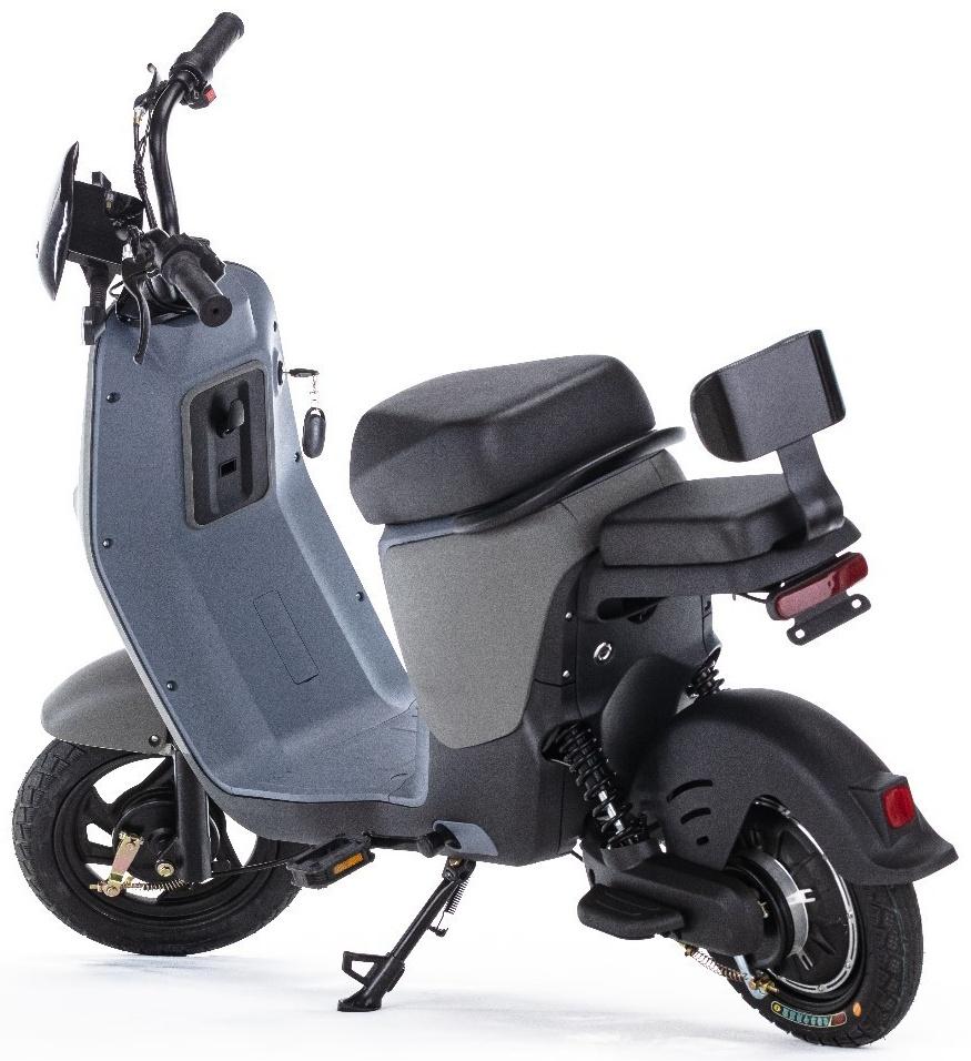 Электроскутер E-NOT PRO 4812, черный-зеленый-серый