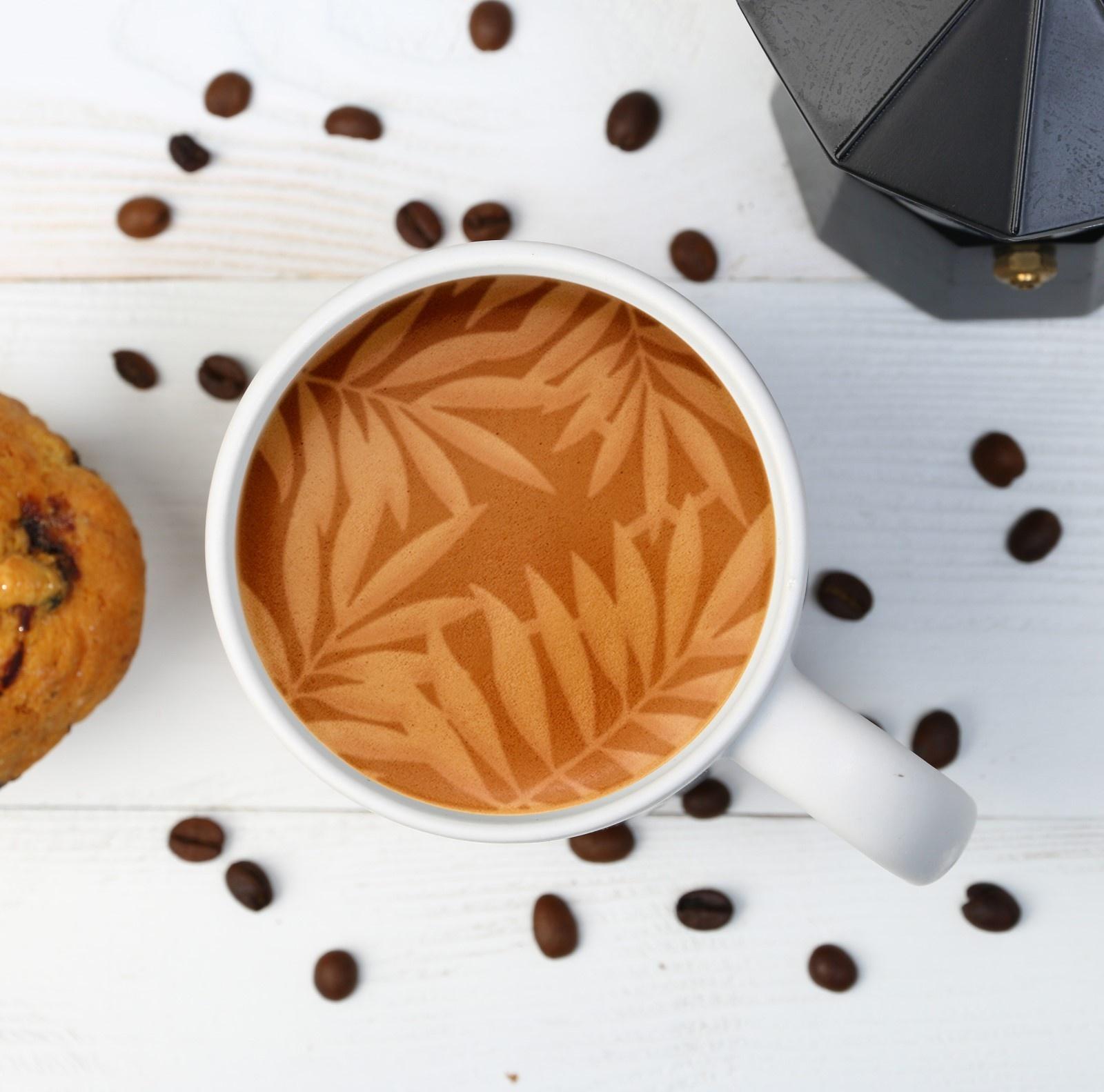 Трафарет для кофе «Папоротники», 9,5 х 8,5 см