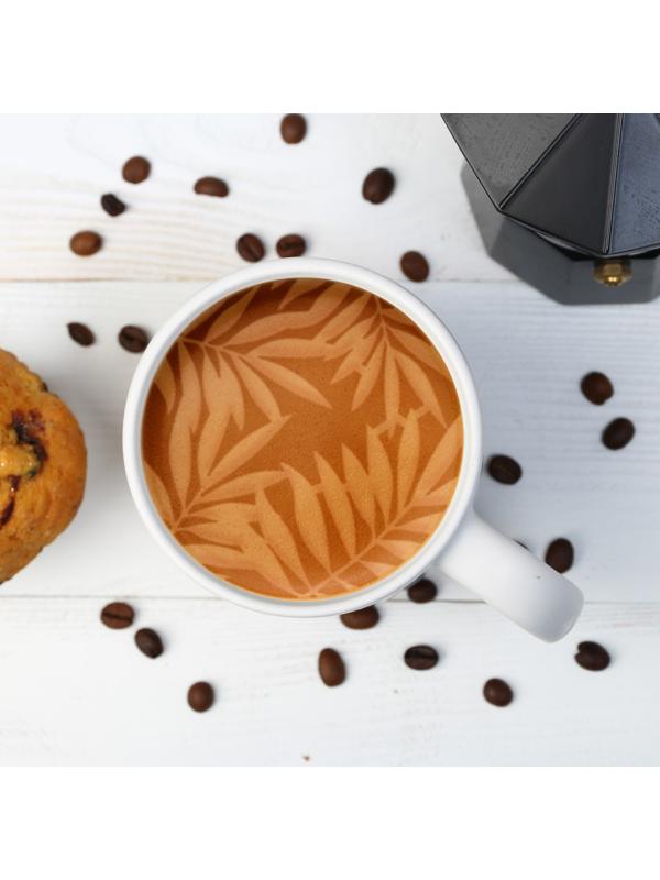 Трафарет для кофе «Папоротники», 9,5 х 8,5 см