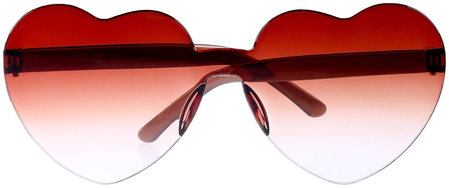 Карнавальные очки «Сердечки», цвета МИКС