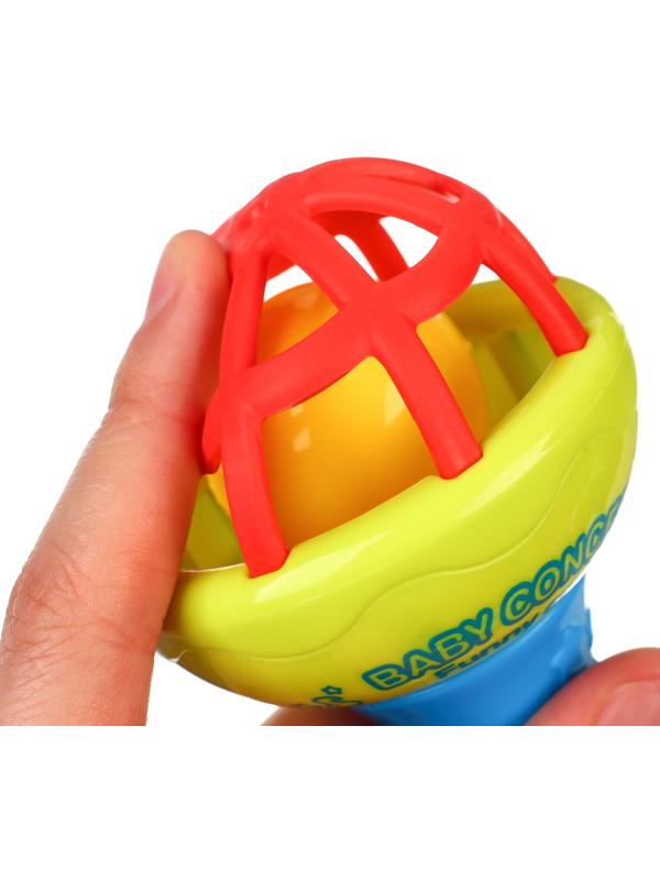 Погремушка «Гантелька яркая», с эластичными элементами