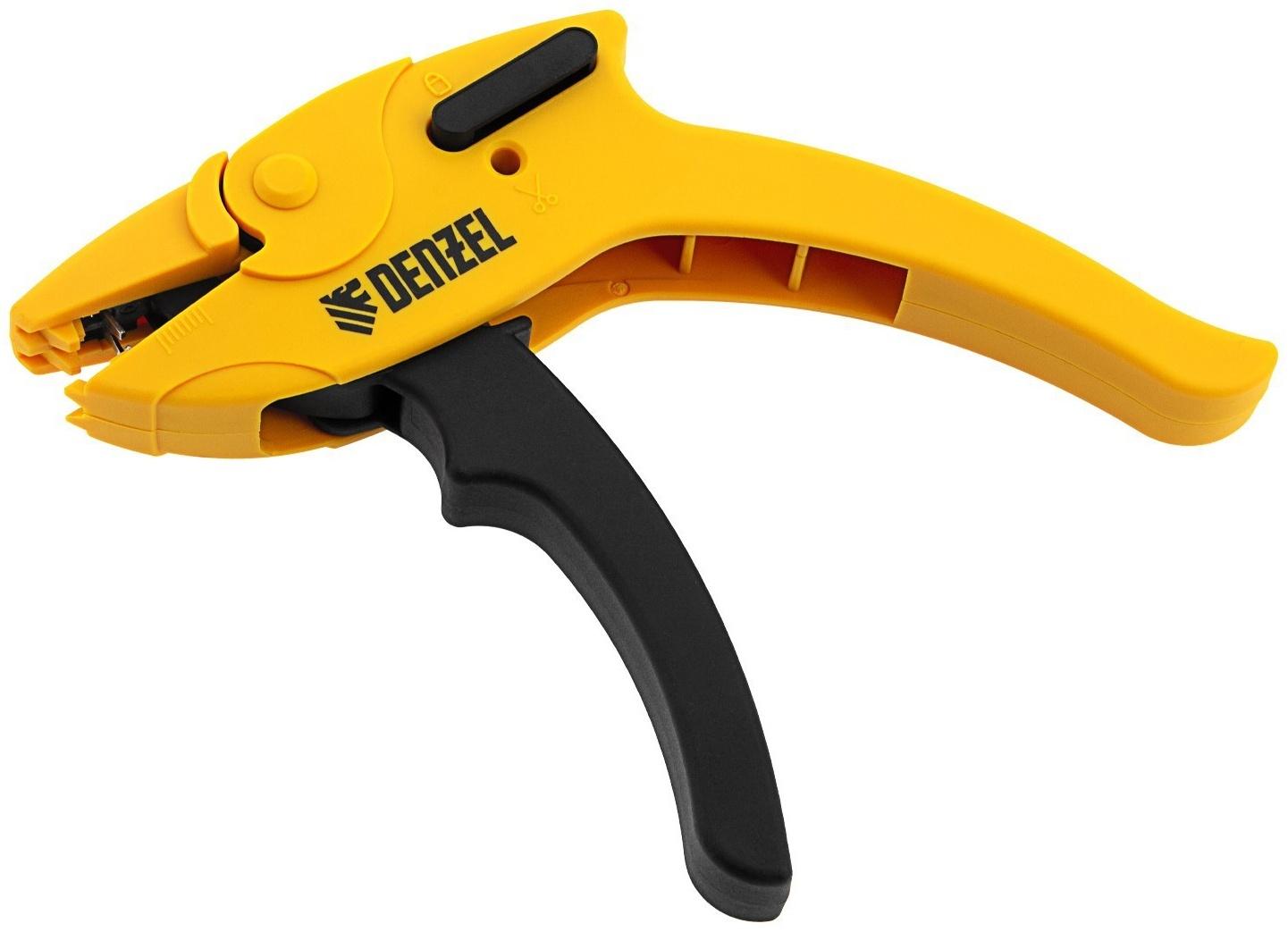 Щипцы для зачистки проводов Denzel 17741, функция обрезания проводов, сечение 0.2-6 мм2