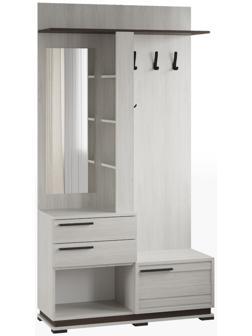 Прихожая МЦС-30 Модена, 1104х400х2100, Ясень анкор светлый/Венге