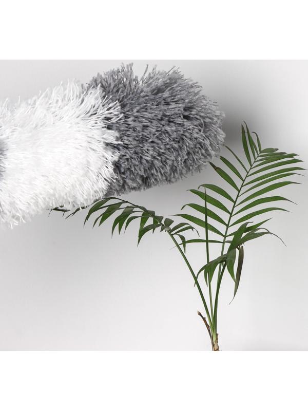 Щётка для удаления пыли Raccoon, плоская насадка 40×7,5 см, пушистая насадка 41×13 см, телескопическая ручка 210 см