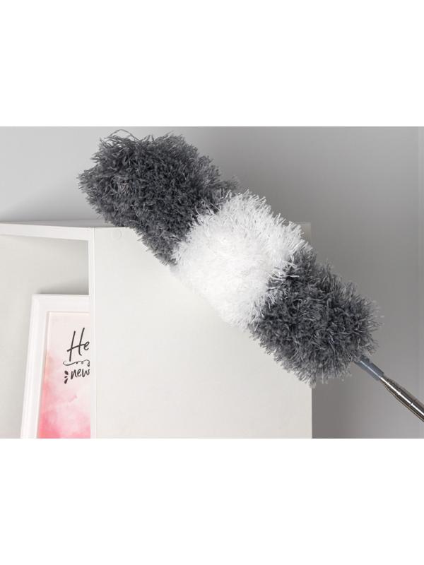 Щётка для удаления пыли Raccoon, плоская насадка 40×7,5 см, пушистая насадка 41×13 см, телескопическая ручка 210 см