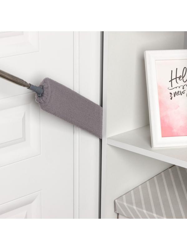 Щётка для удаления пыли Raccoon, плоская насадка 40×7,5 см, пушистая насадка 41×13 см, телескопическая ручка 210 см