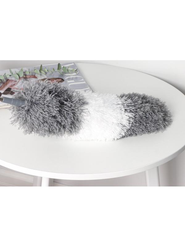 Щётка для удаления пыли Raccoon, плоская насадка 40×7,5 см, пушистая насадка 41×13 см, телескопическая ручка 210 см