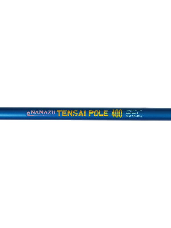 Удилище стеклопластиковое б/к NAMAZU TENSAI Pole, 4 м, тест 10-40 г, синий