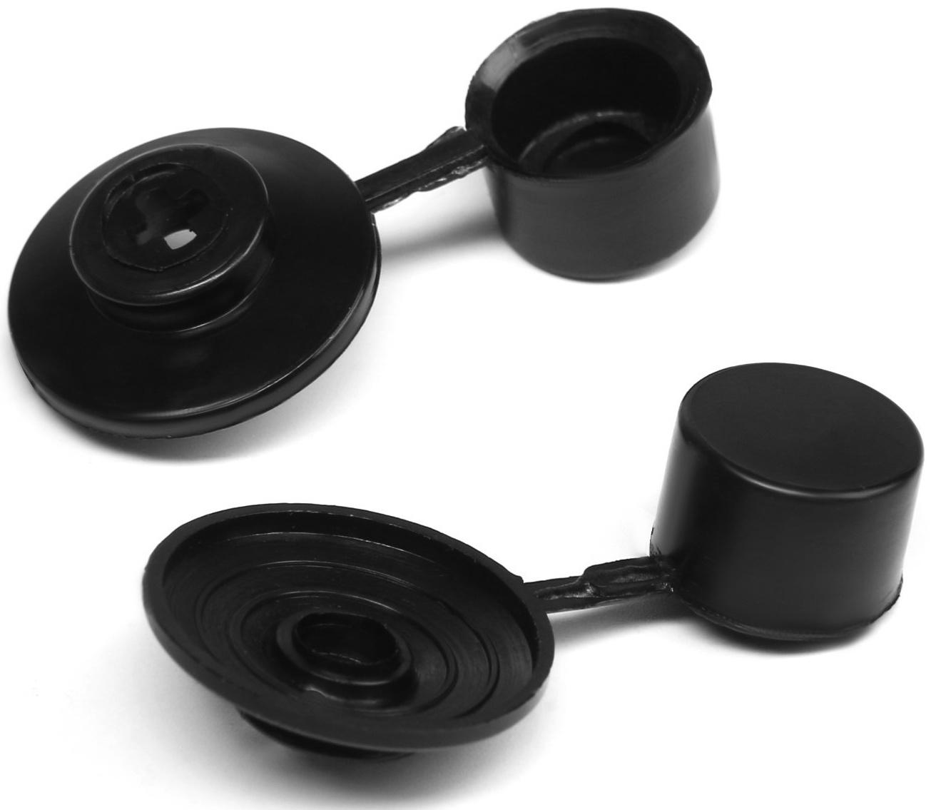 Шайба ТУНДРА, кровельная, с колпачком, М24, черная, 250 шт