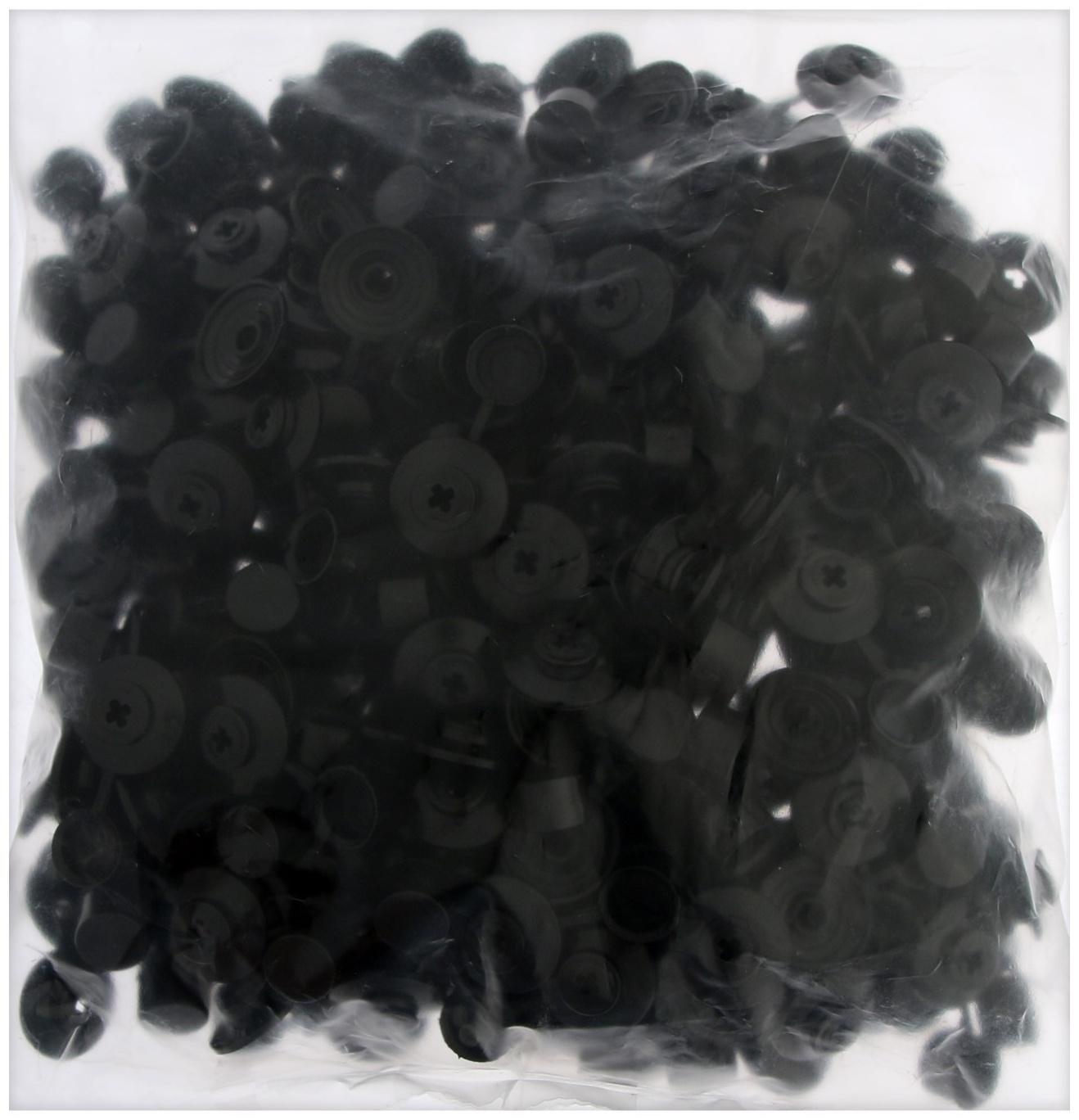 Шайба ТУНДРА, кровельная, с колпачком, М24, черная, 250 шт