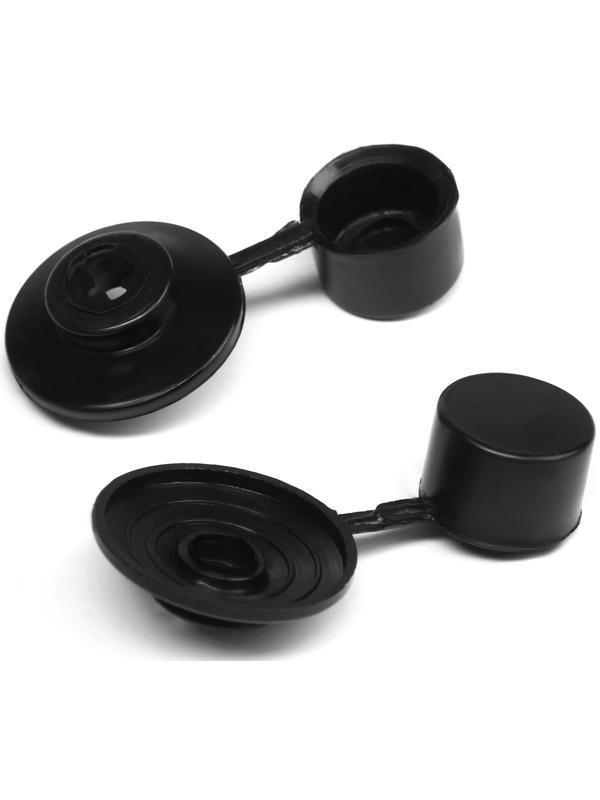 Шайба ТУНДРА, кровельная, с колпачком, М24, черная, 250 шт