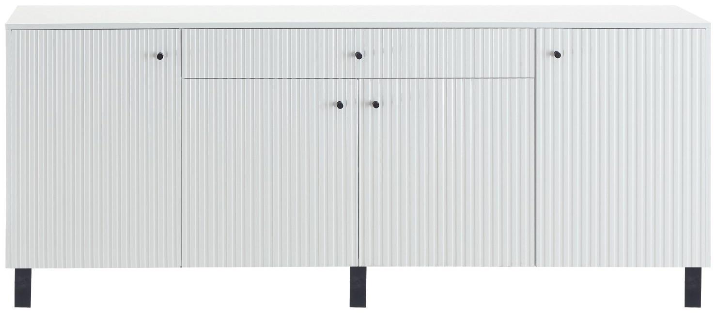 Комод Оливия, 2000х426х830, Белый/Белый глянец