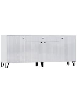 Комод Оливия, 2000х426х830, Белый/Белый глянец