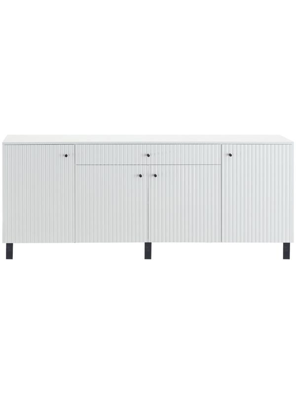 Комод Оливия, 2000х426х830, Белый/Белый глянец